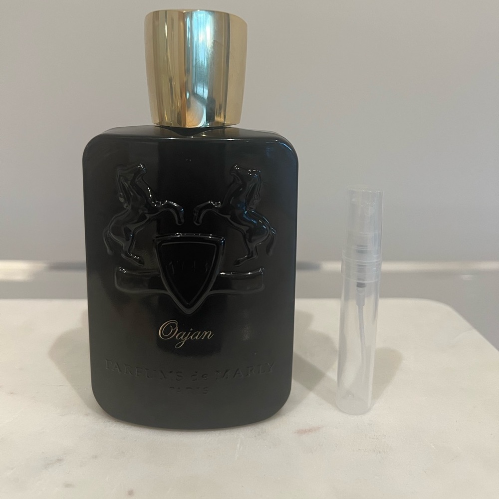 Oajan by Parfums de Marly 5ml sample in refillable travel atomizer